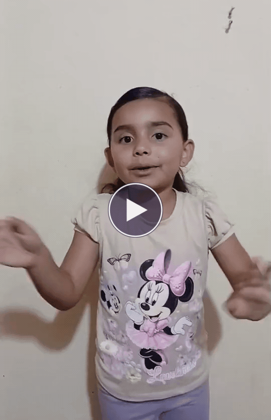 Video of Luciana sharing a thank you message