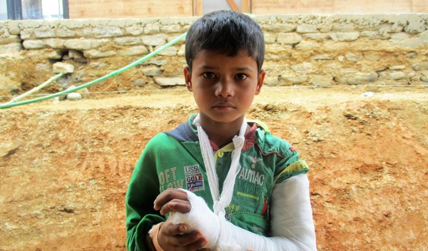 Photo of Jeevan post-operation