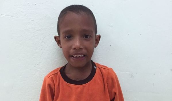 Photo of Samuel post-operation