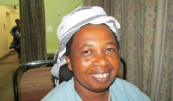 Photo of Catherine post-operation