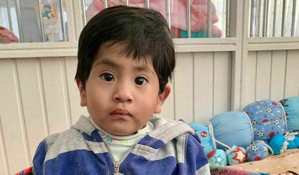 Photo of Cristian post-operation