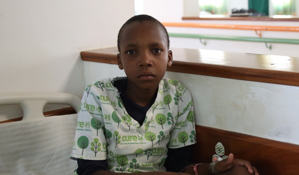 Photo of Gabriel post-operation