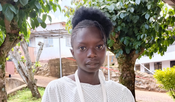 Photo of Abigael post-operation