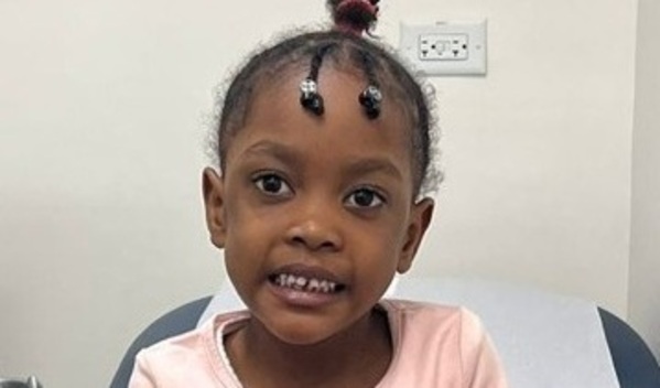 Photo of Aliya post-operation
