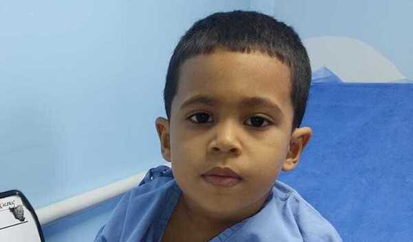 Photo of Cristopher post-operation