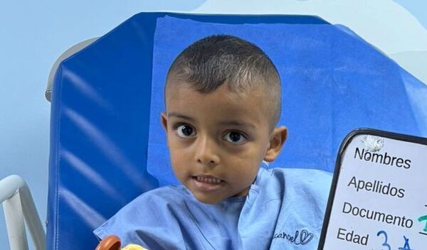 Photo of Elian post-operation