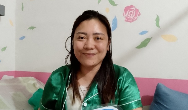 Photo of Gina post-operation
