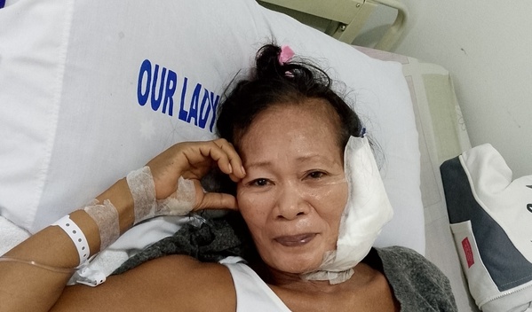 Photo of Helen post-operation