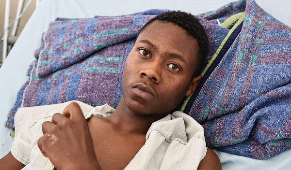 Photo of James post-operation
