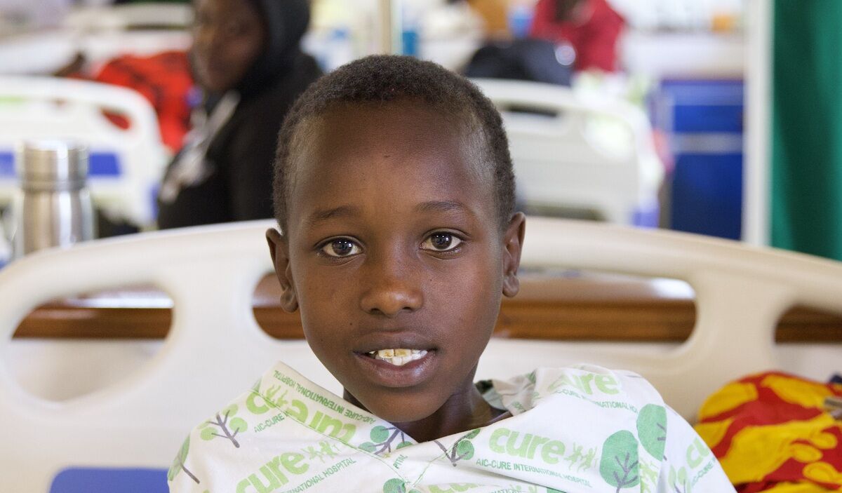 Photo of Gideon post-operation