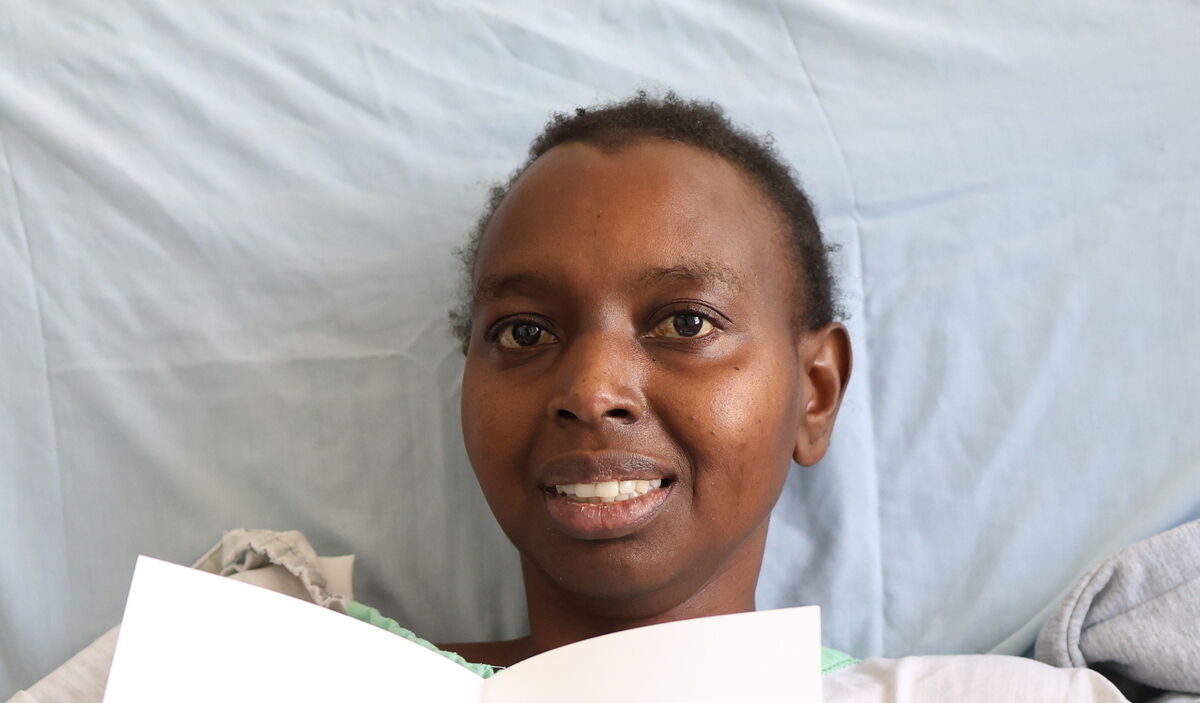 Photo of Leah post-operation