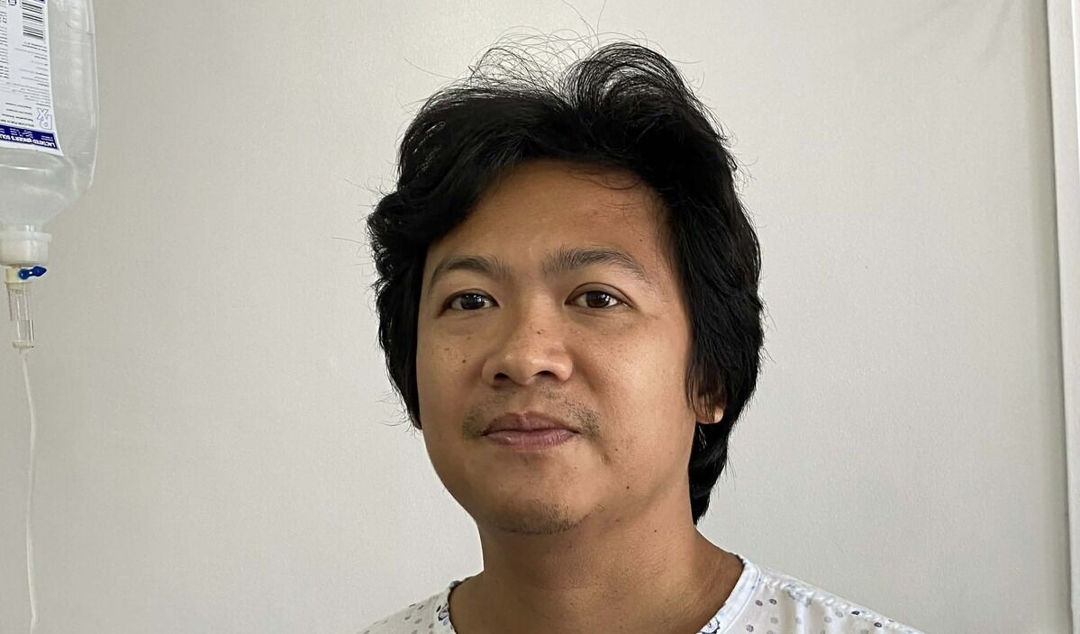 Photo of Kristoffer post-operation