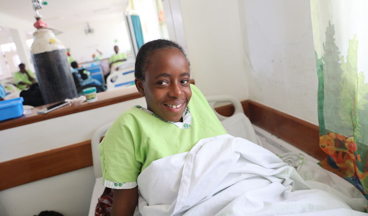Photo of Faith post-operation