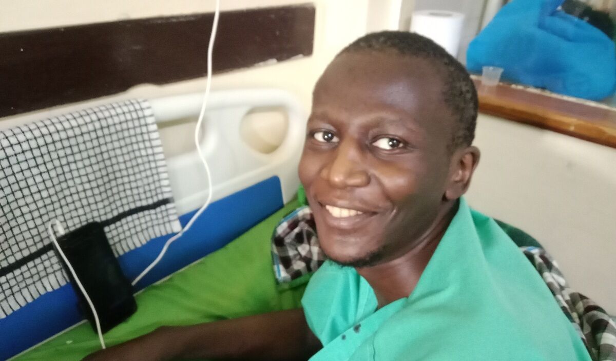 Photo of Samuel post-operation
