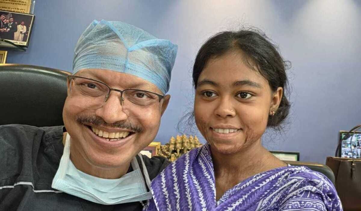 Photo of Aliya post-operation