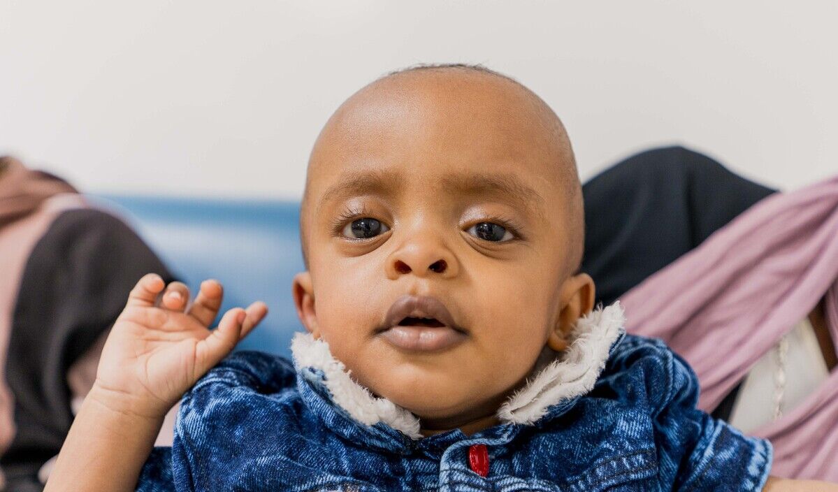 Photo of Mohamed post-operation