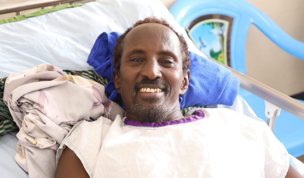 Photo of Farah post-operation