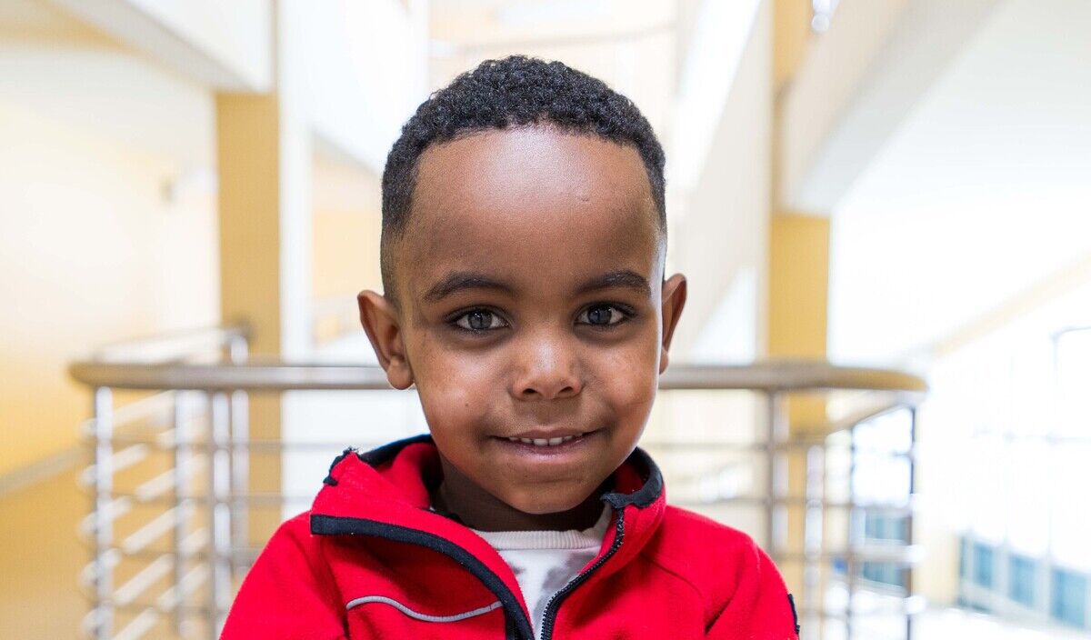 Photo of Yared post-operation
