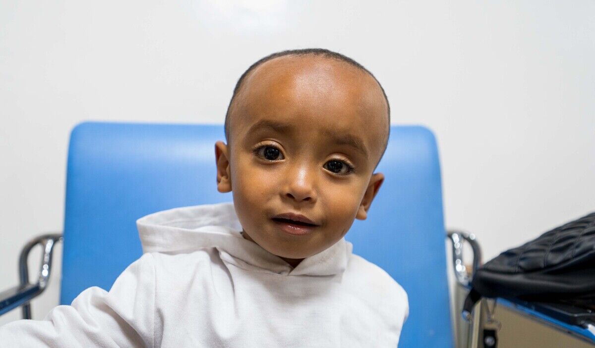 Photo of Tewodros post-operation