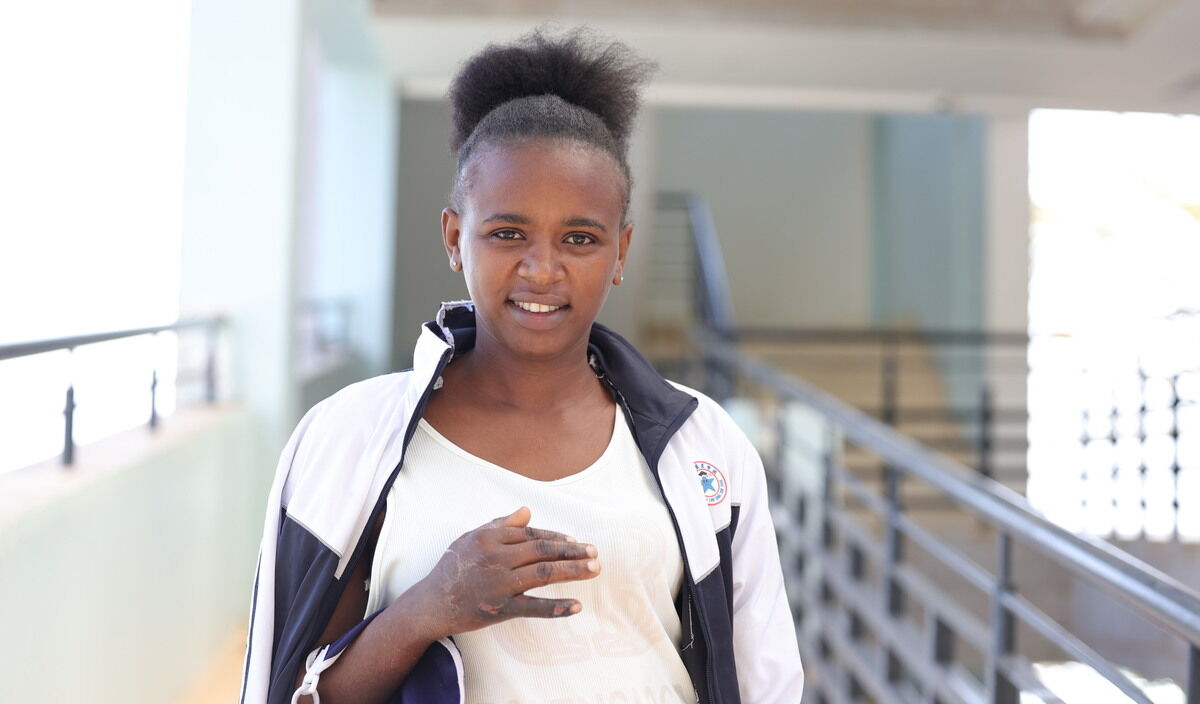 Photo of Eveline post-operation