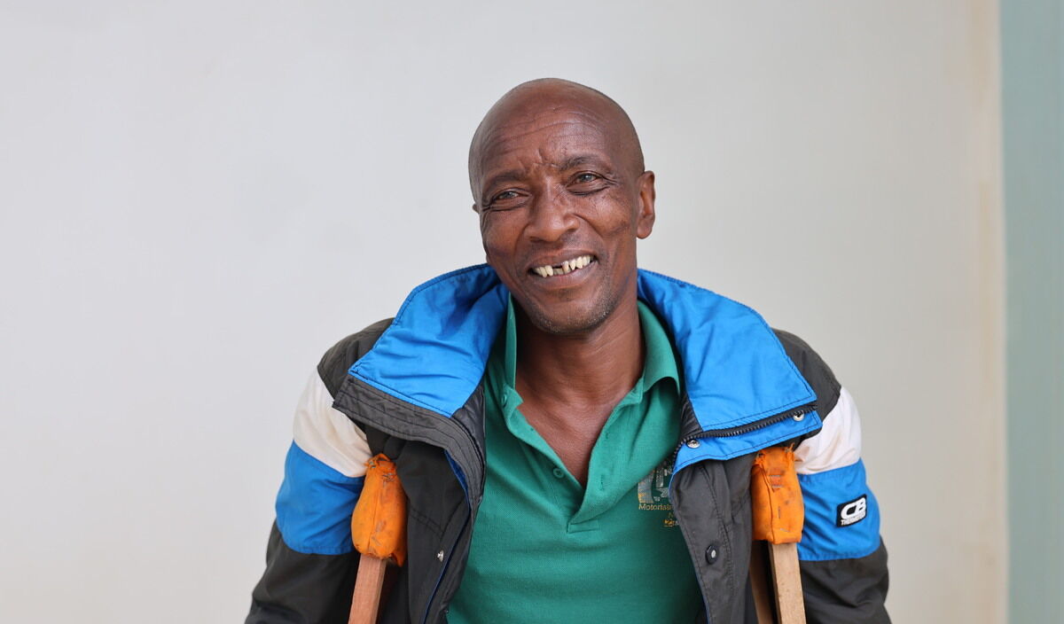 Photo of Samuel post-operation