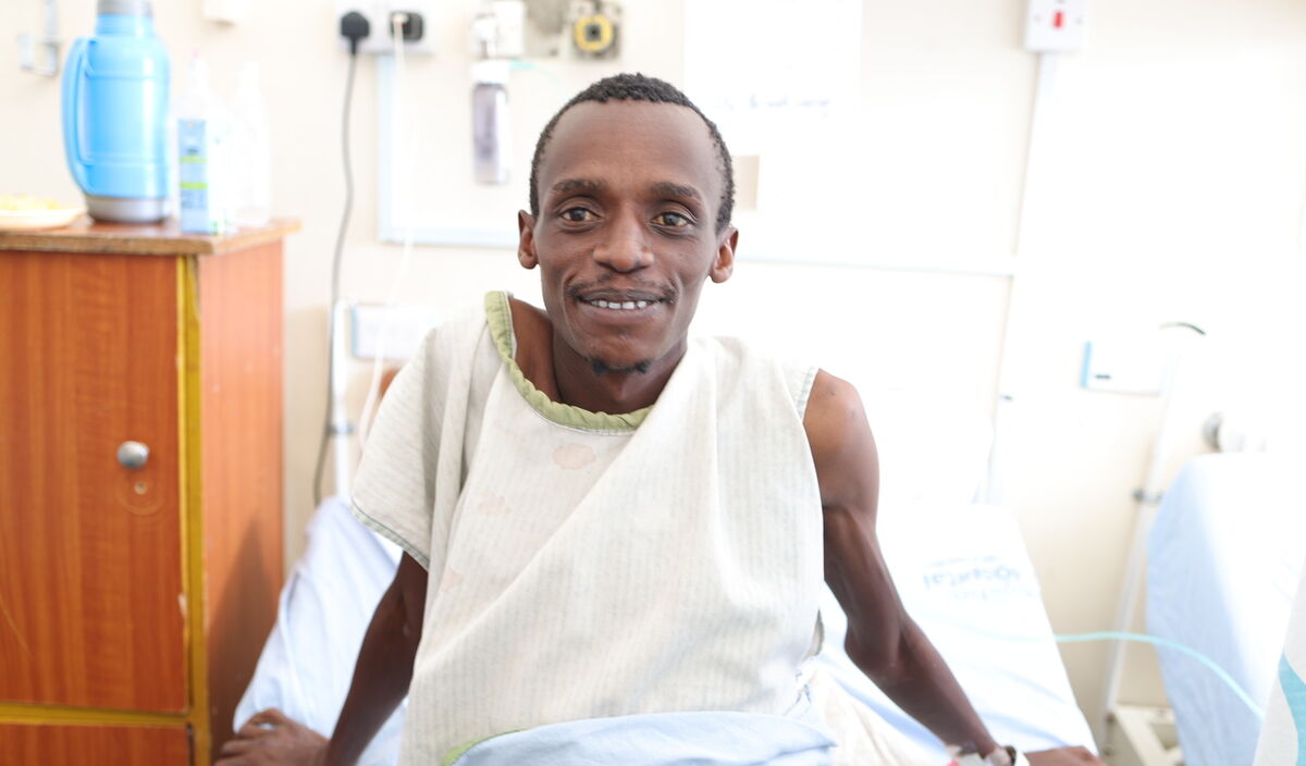 Photo of Stephen post-operation