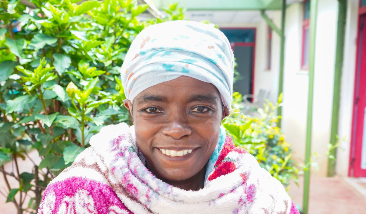 Photo of Abebech post-operation
