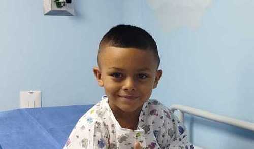 Photo of Thiago post-operation