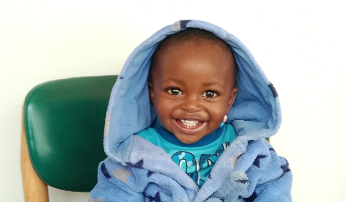 Photo of Kylian post-operation