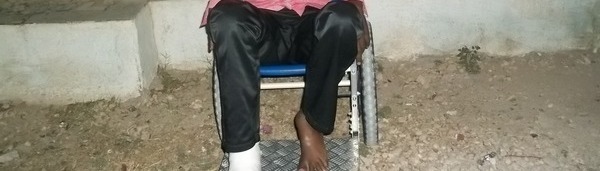 Photo of Farhan post-operation