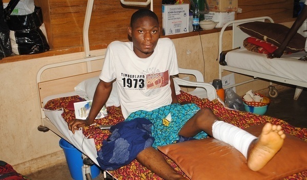 Photo of Joshua post-operation